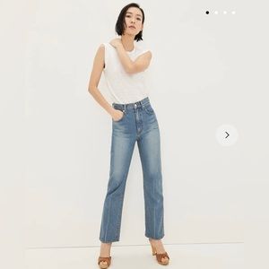 Veronica Beard Joey Straight-Leg Jean in Cowboy Crease Size 27 NWT